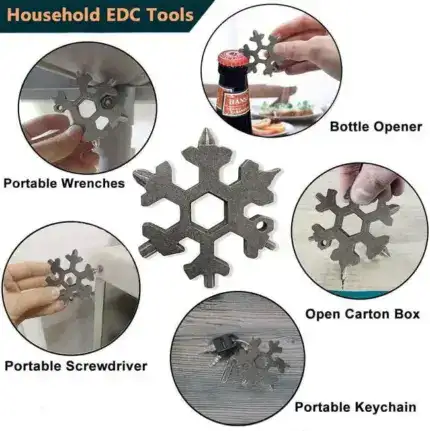 18 in 1 Multi-Purpose Snowflake Shaped Stainless Steel Screwdriver Tool U01
