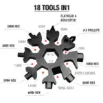 18 in 1 Multi-Purpose Snowflake Shaped Stainless Steel Screwdriver Tool U01