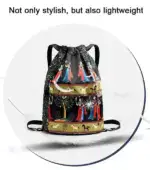 Drawstring Foldable Large Capacity Travel Sports Backpack - Image 6