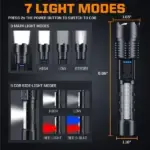 2025 New Upgraded A70 Tactical LED Flashlight - Image 8