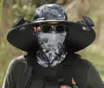 Wide Brim Solar Fan Outdoor Fishing Hat-Solar & USB Charging - Image 12