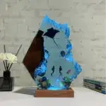Underwater Diver and Manta Ray Resin Night Light - Image 3