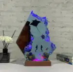 Underwater Diver and Manta Ray Resin Night Light - Image 4